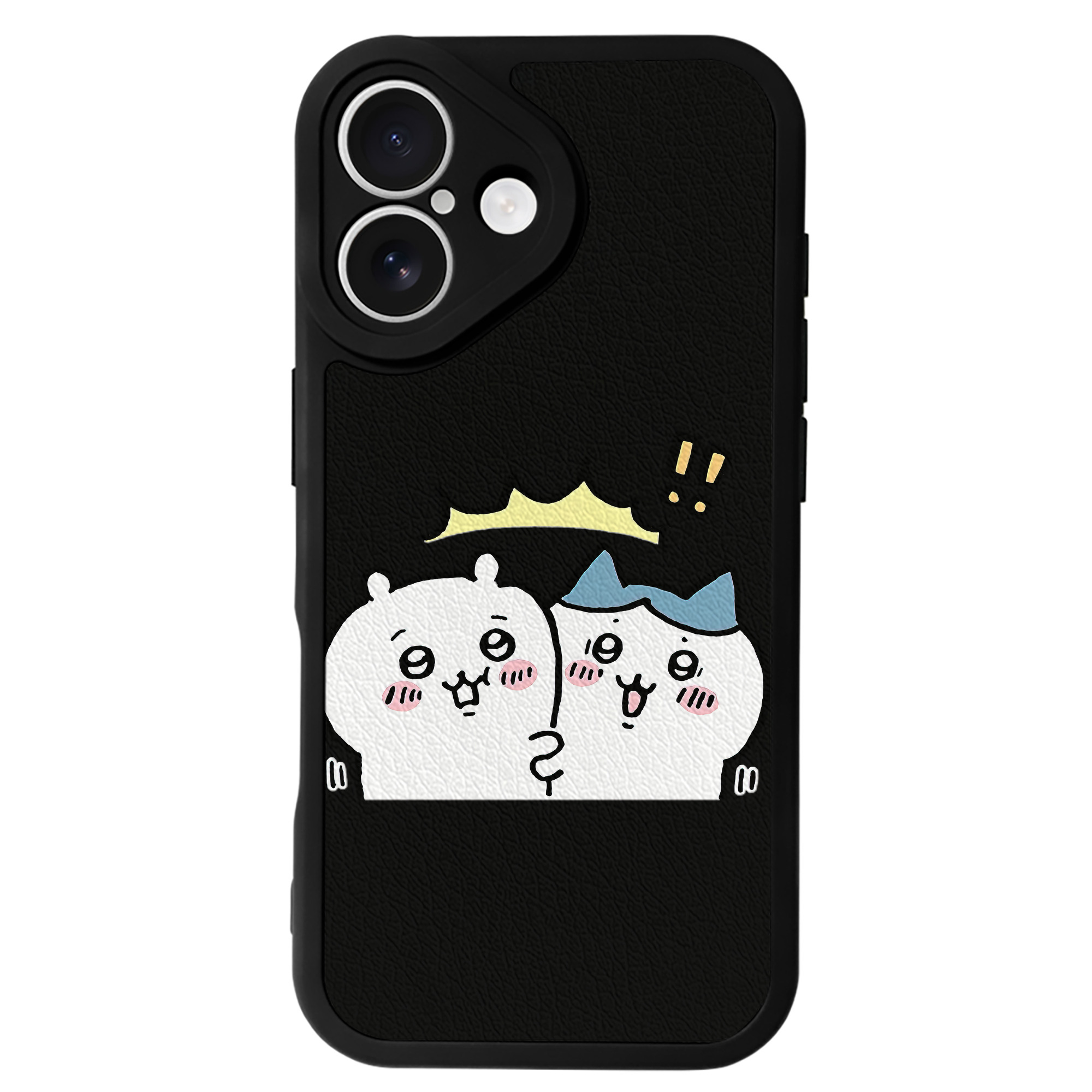 （画像用） ちいかわ ハチワレ Chii-kawa hachiware 【iPhone 16シリーズ対応】シリコンスマホケース（レザー調） 材質：シリコン
